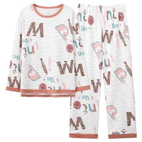 GOSO Pyjamas für Mädchen Lange Ärmel Beiläufige Nachtwäsche Oberteile & Hosen Pyjamas Set für Teenager Mädchen für Frühling/Herbst von GOSO