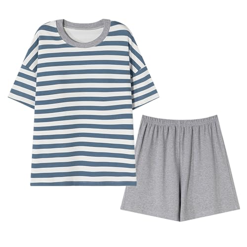 GOSO Summer PJS Girls Pyjamas Set Loungewear Set Nightwear Short Sleeves+Shorts, Cute Stylish Sleepwear for Teen Girls von GOSO
