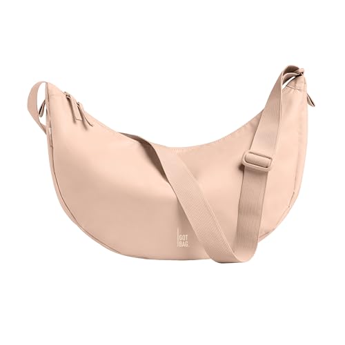 GOT BAG Crossbody Moon Bag | Halbmond Handtasche Wasserabweisend | Stylische Umhängetasche mit verstellbarem Gurt (pearl, large) von GOT BAG