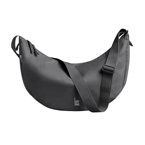 GOT BAG Crossbody Moon Bag | Halbmond Handtasche Wasserabweisend | Stylische Umhängetasche mit verstellbarem Gurt (shark, large) von GOT BAG