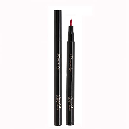 Flüssiger Eyeliner-Stift, Wasserfester Eyeliner, Langanhaltender Flüssiger Eyeliner mit Ultra-Definition(06# rot) von GOTOTOP