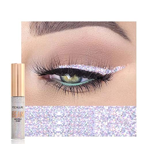 Diamond Flüssiger Glitter Liquid Eyeliner Langlebige Shiny Langanhaltender Wasserfester Metallisch Schimmerndes Funkelndes Make up Set(5) von GOTOTOP