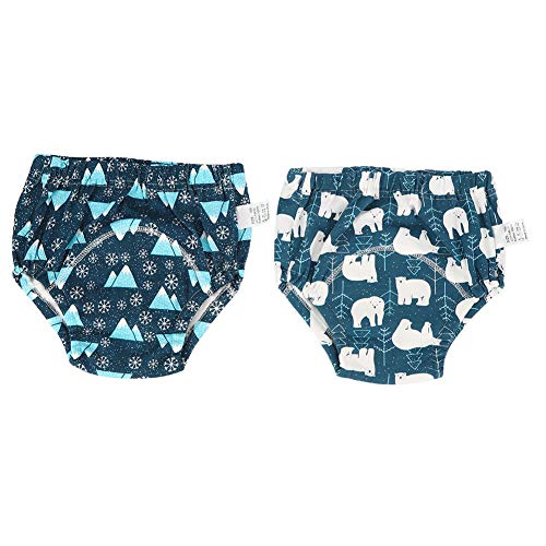 GOTOTOP 2PCS Baby Töpfchen Trainingshose, Unisex Kleinkind Baumwolle Trainingshose Unterwäsche Waschbare Lernwindel für Kleinkinder Neugeborene Mädchen(#2) von GOTOTOP