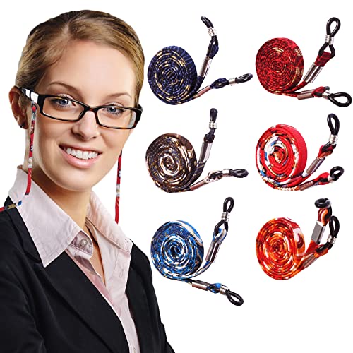 Multicolor Brillen Halter Kette Brillenband, 6 Stück Brille Kordel Halte Einstellbarer Brille Cord, Sonnenbrille Kette Hals Lanyard Brillenkette Brille Seil, Geeignet für Sonnenbrillen, Lesebrillen von GOTRUST