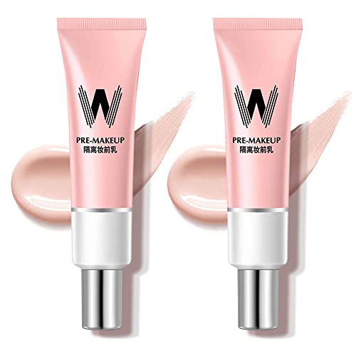 35 g Primer Face Makeup Base Pink Isolation Cream Unsichtbare Poren, Große Abdeckung von Akneflecken, Glatte Haut, Aufhellende, feuchtigkeitsspendende Essence Concealer Foundation (2PCS) von GOUDA