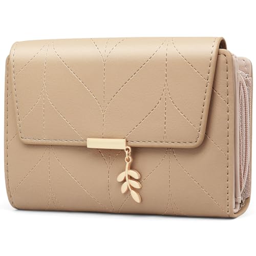 GOUNNU Geldbörse Damen PU Leder Damen Portemonnaie RFID Schutz Frauen Geldbeutel Viele Fächer Damen Brieftasche Im Kurzformat mit 14 Kartenfäche und Münzfach Geldtasche Frauen von GOUNNU