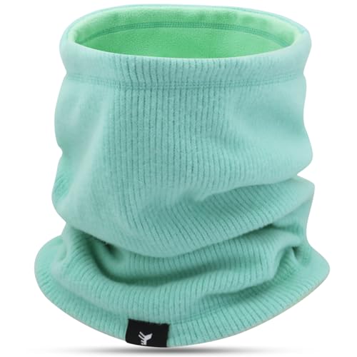 GOUNNU Loop Schal Herren Damen Winter Schlauchschal Herren Ski Multifunktionstuch Fleece Winddicht Halswärmer Strick Dicker Kaltes für skifahren Motorrad Radfahren Wandern (blau) von GOUNNU