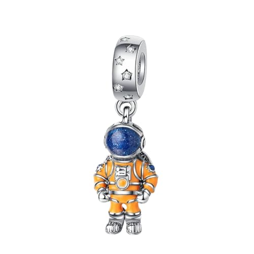 GOUWO Astronaut 925er Silber Charms Kompatibel mit Pandora Armband Halskette 5A Zirkonia Schmuck für Frauen Mutter Tochter Geburtstag Halloween Muttertag Valentinstag Geschenke von GOUWO