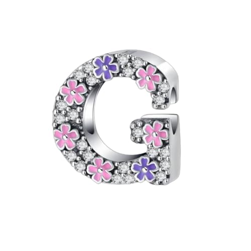 GOUWO Buchstaben G Charms passend für Pandora Armbänder und Halsketten Charm Perle aus 925er Silber für Frauen Geburtstagsgeschenk für Freunde Charms Schmuck für die Mutter von GOUWO