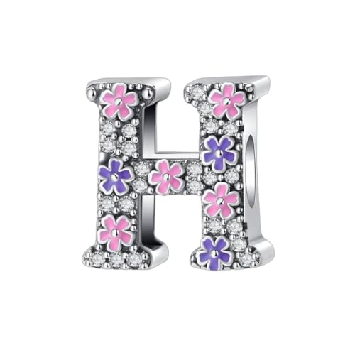 GOUWO Buchstaben H Charms passend für Pandora Armbänder und Halsketten Charm Perle aus 925er Silber für Frauen Geburtstagsgeschenk für Freunde Charms Schmuck für die Mutter von GOUWO