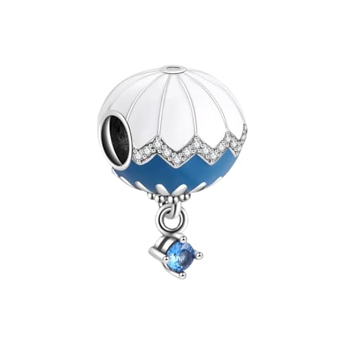 GOUWO Heißluftballon Charms aus 925er Silber für Armbänder und Halsketten passend für Pandora Armbänder Geburtstag Halloween Muttertag Valentinstag Geschenke für Frauen Mutter Tochter Sie selbst von GOUWO