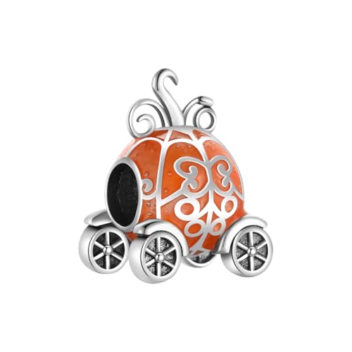 GOUWO Kürbisauto 925er Silber Charms für Armbänder und Halsketten passend für Pandora Armbänder Geburtstag Halloween Muttertag Valentinstag Geschenke für Frauen Mutter Tochter Sie selbst von GOUWO