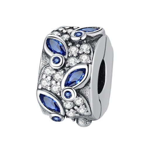 GOUWO Saphirperle 925er Silber Charms Kompatibel mit Pandora Armband Halskette Schmuck für Frauen Mutter Tochter Geburtstag Halloween Muttertag Valentinstag Geschenke von GOUWO