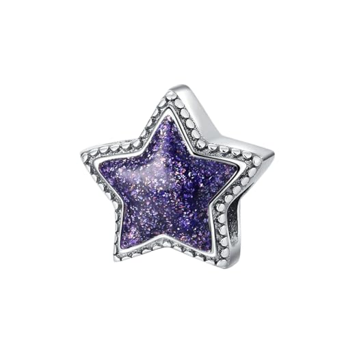 GOUWO Sternenhimmel Sterne 925er Silber Charms für Armbänder und Halsketten Passend für Pandora Armbänder Geburtstag Halloween Muttertag Valentinstag Geschenke für Frauen Mutter Tochter Sie selbst von GOUWO