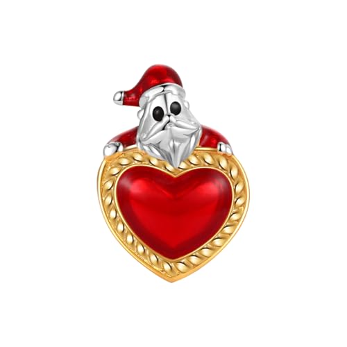 GOUWO Weihnachtsmann 925 Silber Charms Kompatibel mit Pandora Armband Halskette Schmuck für Frauen Mutter Tochter Geburtstag Halloween Muttertag Valentinstag Geschenke von GOUWO