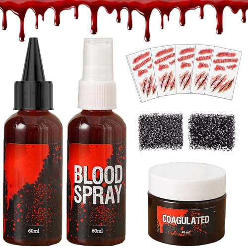 Fake Blood,Zombieblut,Tropfendes Kunstblut,Vampirblut,Geronnenes Blutplasma,Tropfendes Blut,Halloween Waschbar Kunstblut Make-up,für Kleidung,Zombie,Vampir Cosplay & Dress Up Fake Blood,Zombieblut,Tropfendes Kunstblut,Vampirblut,Geronnenes Blutplasma,Tropfendes Blut,Halloween Waschbar Kunstblut Make-up,für Kleidung,Zombie,Vampir Cosplay & Dress Up von GOUYENG
