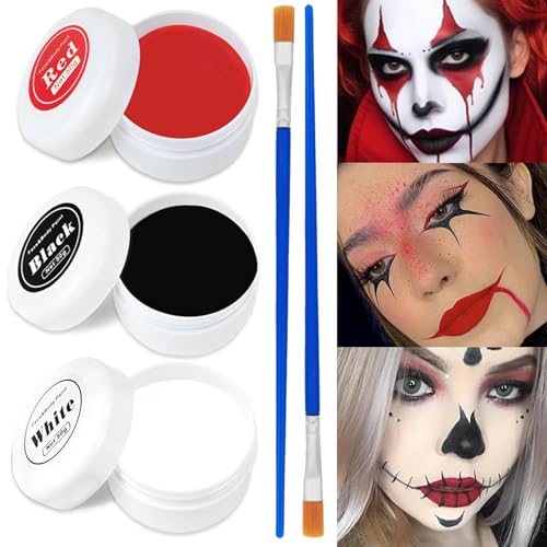 Halloween Spezialeffekt Make Up Set,3 Stück Halloween Make up Set,Halloween Schminke Set,Bodypainting Farben,Face Paint,Halloween Gesichtsfarbe,für Halloween Fasching Cosplay Halloween Spezialeffekt Make Up Set,3 Stück Halloween Make up Set,Halloween Schminke Set,Bodypainting Farben,Face Paint,Halloween Gesichtsfarbe,für Halloween Fasching Cosplay von GOUYENG