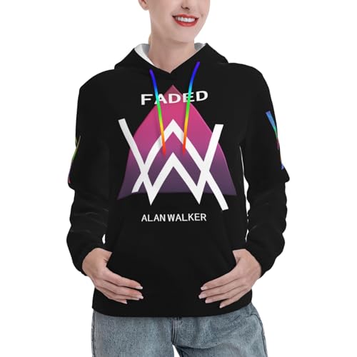 Alan DJ Damen 3D-Druck Grafik Standard Hoodie Music Fleece Sweatshirts Winter Langarm Pullover Komfort Warme Damen Hoodies mit Taschen，X-Large von GOVRN