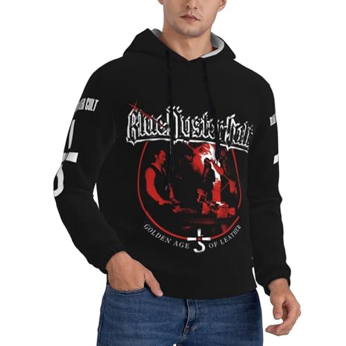 GOVRN Blue Oyster Cult Herren Hoodie Rock Band Herren Leichter Pullover Hoody Kapuzenoberteil Kapuzenpullover für Herren-Kapuzenpullover，3X-Large von GOVRN