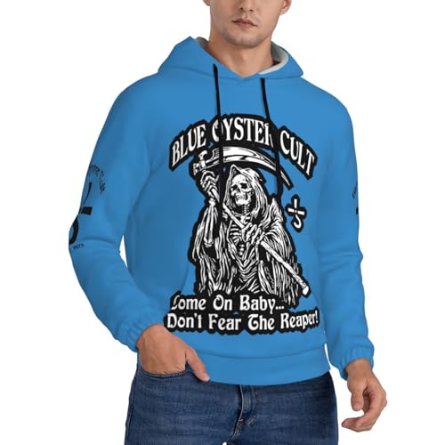 GOVRN Blue Oyster Cult Herren Hoodie Rock Band Herren Leichter Pullover Hoody Kapuzenoberteil Kapuzenpullover für Herren-Kapuzenpullover，Large von GOVRN