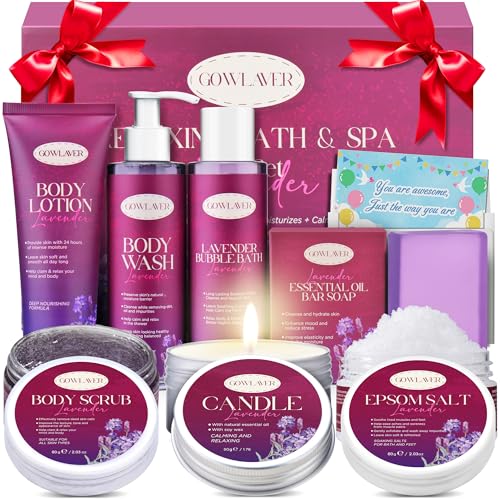 GOWLAVER Spa-Geschenke für Frauen, Geschenksocken für Frauen, Weihnachtsgeschenke, entspannende Geschenke für Frauen, Badesets für Frauen, Spa Geschenkkörbe, R GOWLAVER Spa-Geschenke für Frauen, Geschenksocken für Frauen, Weihnachtsgeschenke, entspannende Geschenke für Frauen, Badesets für Frauen, Spa Geschenkkörbe, R von GOWLAVER