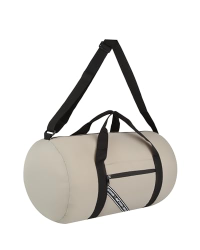 GOX Große, faltbare Reisetasche für Reisen, karierte Tasche, leicht, Handgepäck, für Damen und Herren, GRAU, Handgepäck von GOX