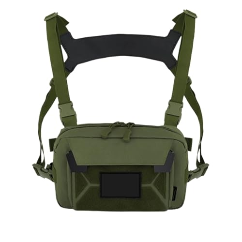 GOXQIT Angeltasche Angeln Brust Tasche Männer Training Taschen wasserdichte Nylon Klettern Camping Rucksäcke Outdoor Reise Weste Rucksack Taille Tasche für Angeln Wandern Camping Trekking(Green) von GOXQIT