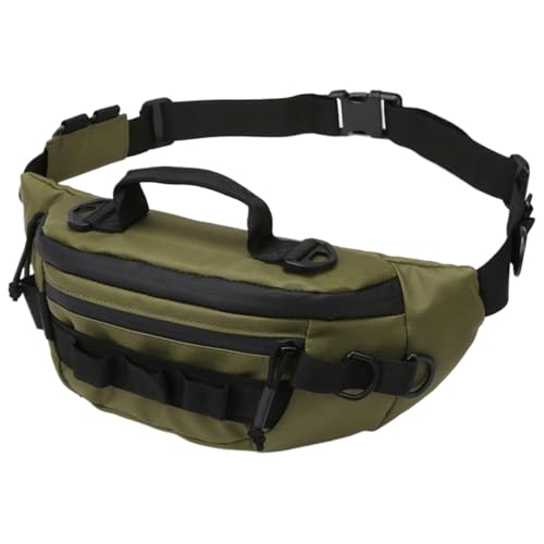 GOXQIT Angeltasche Männer Fanny Pack wasserdichte Angelgerät Tasche Multifunktionale Zipper Lagerung Tasche Anti-Diebstahl for Outdoor Camping für Angeln Wandern Camping Trekking(Green) von GOXQIT
