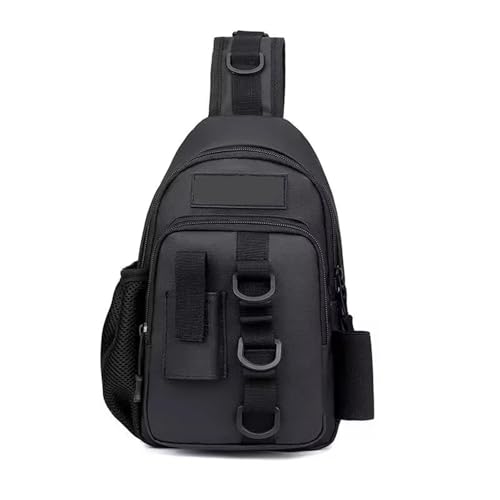 GOXQIT Angeltasche Multifunktionale Große Kapazität Angeln Köder Tasche Taille Rute Halter Rucksack Lagerung Tasche Männer Outdoor Sport Zipper Tasche für Angeln Wandern Camping Trekking(Black) von GOXQIT