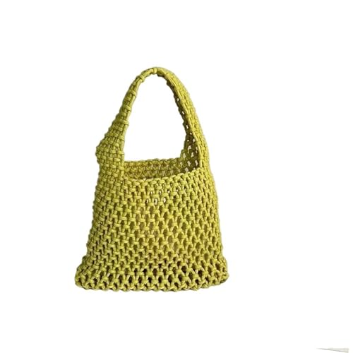 GOXQIT Sommer Tragetaschen for den Strand Stricken Strand Schultertasche aushöhlen Handtasche for Damen für Reisen(Green) von GOXQIT