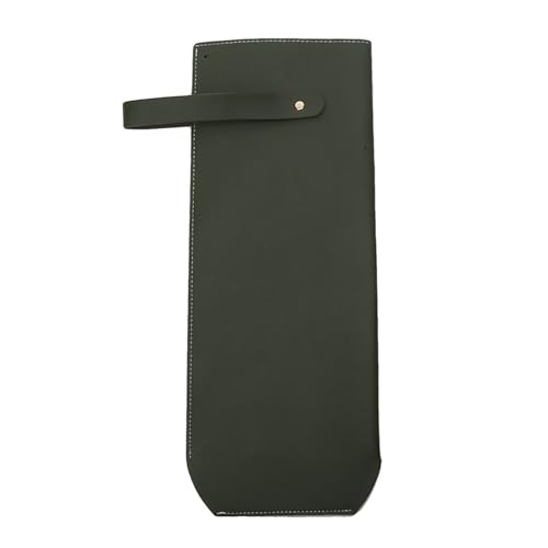 GOXQIT Weinbeutel 1/3/5 stücke Weinverpackungstasche Gefälschte PU-Leder Weintragetasche Weinflasche Champagner Schutztasche mit Griff for Partyzubehör(Green,1pcs) von GOXQIT