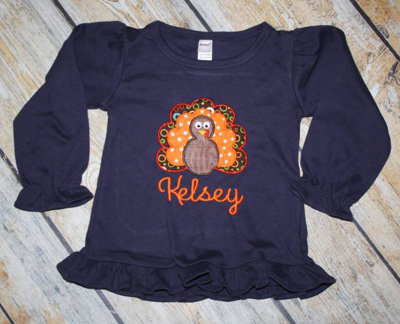 Personalisierter Thanksgiving Truthahn Mit Namen T-Shirt, Body, Initial Shirt, Personalisiert Baby von GOalphabetsoup