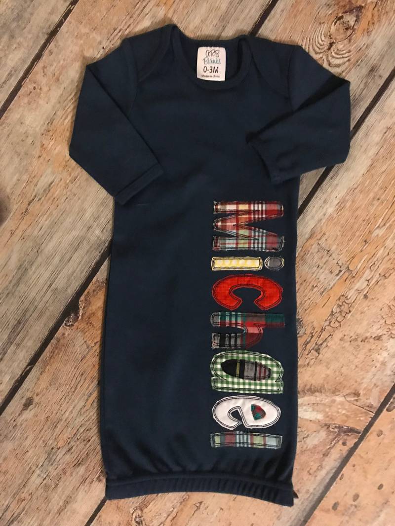 Personalisiertes Babykleid, Babykleid Mit Namen, Besticktes Applikation Name von GOalphabetsoup