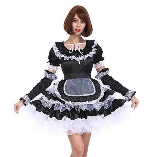 GOceBaby Sissy Zofen Mädchen Schwarz Abschließbares Kleid Geschwollene Crossdress (XL) von GOceBaby