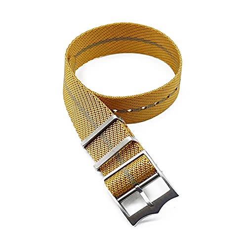 GPDMNBNX, Hochwertiges Luxus-Uhrenarmband aus Nylon mit NATO-Armband(Orange khaki,20mm) von GPDMNBNX