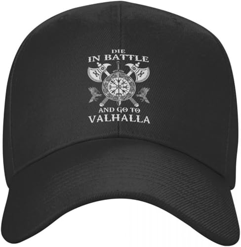 Baseballkappe Hiphop Sonnenhut After Viking Warrior Die in Battle and Go to Valhalla Baseball Cap Hip Hop Männer Frauen Verstellbarer Papa Hut Frühling Hysterese Caps Geschenk von GPMZZMIX
