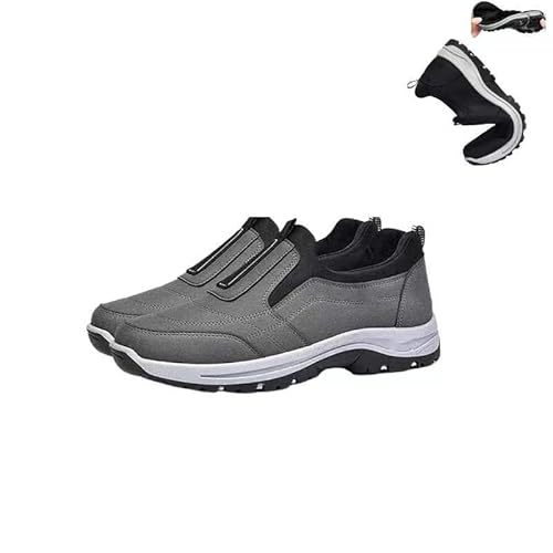 GPSJKBN Daladder Wanderschuhe, Wandermotorradschuhe, Bequeme und atmungsaktive wasserdichte Wanderschuhe, Herren-Wanderschuhe (Color : Gray, Size : 10) von GPSJKBN