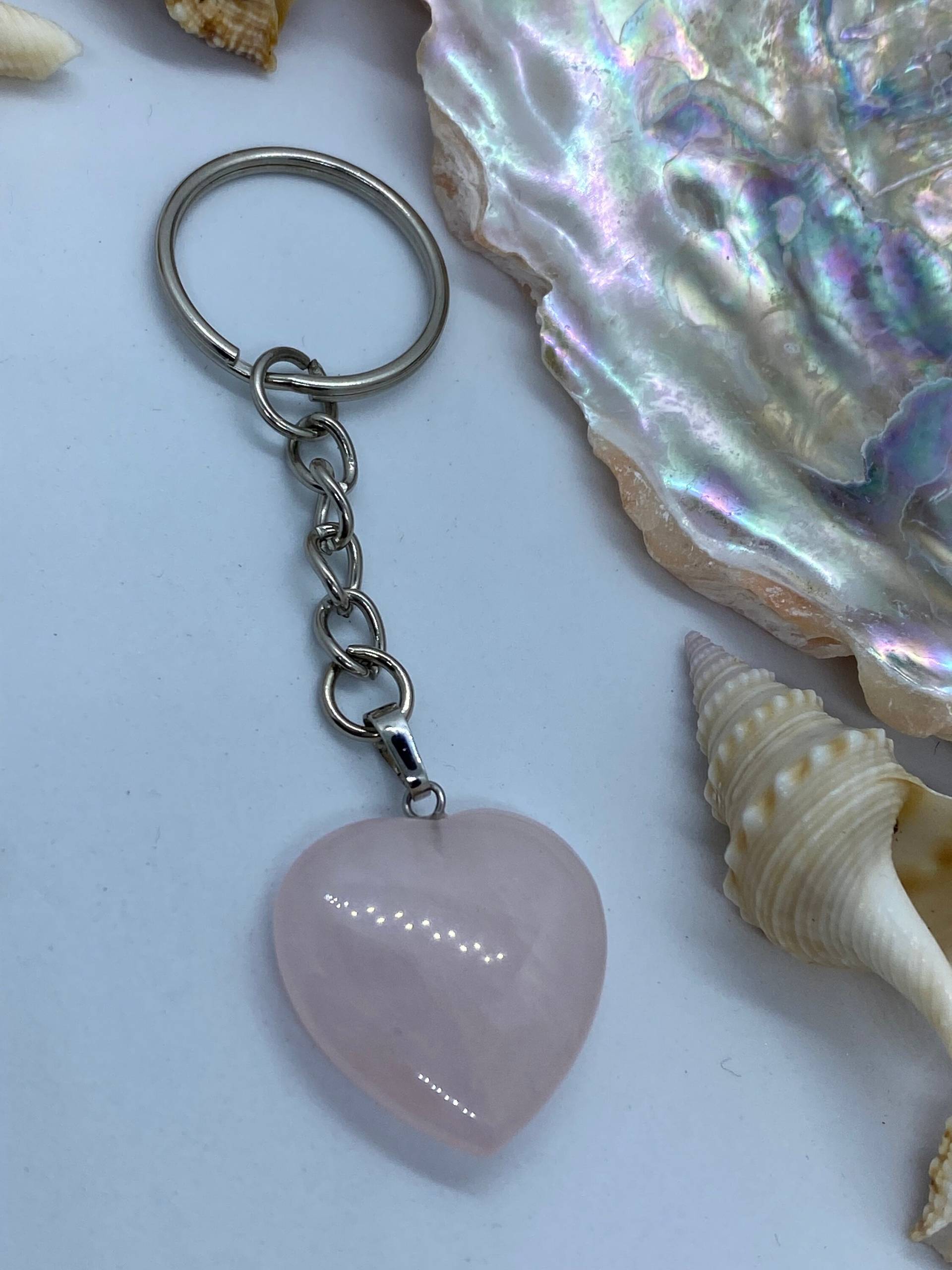 Schlüsselanhänger Rosenquarz Herz Schlüsselanhänger Rosenquarz Herz von GPbracelets