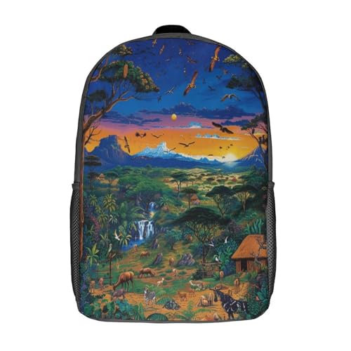 GQLIDDAOE Jungle Animals Schulrucksack Mädchen Teenager Schul Rucksack Grundschule Schulranzen Kinder Schultasche Casual Daypacks School Bag 17inch GQLIDDAOE Jungle Animals Schulrucksack Mädchen Teenager Schul Rucksack Grundschule Schulranzen Kinder Schultasche Casual Daypacks School Bag 17inch von GQLIDDAOE