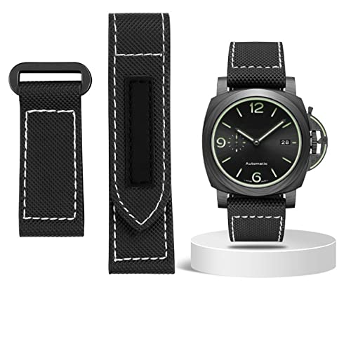 GQMYOK Karbonfaser-Armband für Panerai Lumino PAM01118 01661, wasserdichtes Uhrenarmband, 24 mm, Schwarz / Blau, 24 mm, Achat von GQMYOK