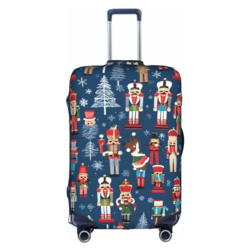 GQSZCYHLKL Damen Nussknacker Ballett Xmas Dance Kofferhülle Stilvolle schützende Reisetasche Abdeckung mit doppelseitigem Druck, elastisches Design für sicheren Sitz und Kratzschutz, weiß, L von GQSZCYHLKL