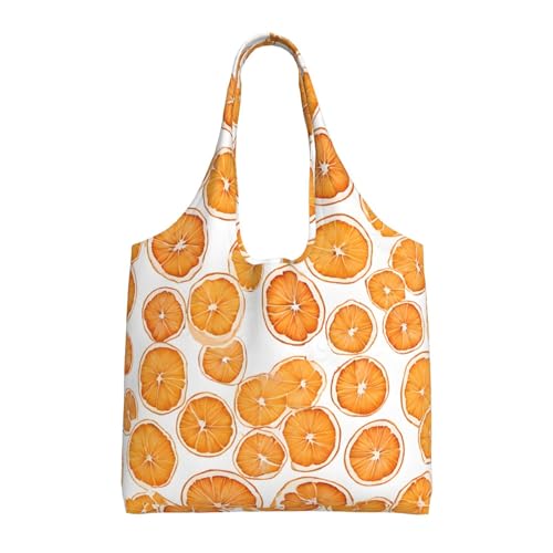 GQSZCYHLKL Peach Stilvolle Canvas-Tragetasche, großes Fassungsvermögen, 100 % Polyester, Tragetasche für Shopping, Reisen und den täglichen Gebrauch, strapazierfähiges 340 g Segeltuch mit von GQSZCYHLKL