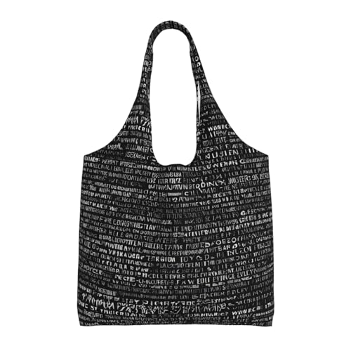 GQSZCYHLKL Stilvolle Canvas-Tragetasche, Programmiercode, großes Fassungsvermögen, 100 % Polyester, Tragetasche für Shopping, Reisen und den täglichen Gebrauch, strapazierfähiges 340 g Segeltuch mit von GQSZCYHLKL