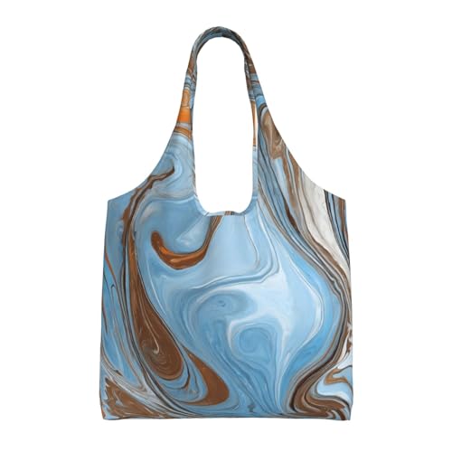 GQSZCYHLKL Stilvolle Canvas-Tragetasche, großes Fassungsvermögen, 100 % Polyester, für Shopping, Reisen und den täglichen Gebrauch, strapazierfähiges 340 g Segeltuch mit durchgehendem Druck-Design von GQSZCYHLKL