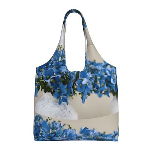 GQSZCYHLKL Stilvolle Canvas-Tragetasche, großes Fassungsvermögen, 100 % Polyester, für Shopping, Reisen und den täglichen Gebrauch, strapazierfähiges 340 g Segeltuch mit durchgehendem Druck-Design von GQSZCYHLKL