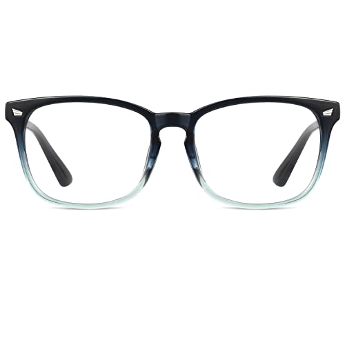 GQUEEN Fake Brille Ohne Stärke Damen Herren Nerdbrille UV400,PE2 von GQUEEN