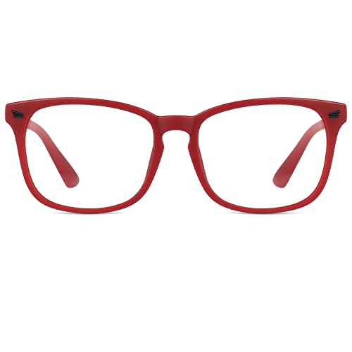 GQUEEN Fake Brille Ohne Stärke Damen Herren Nerdbrille UV400,PE2 von GQUEEN