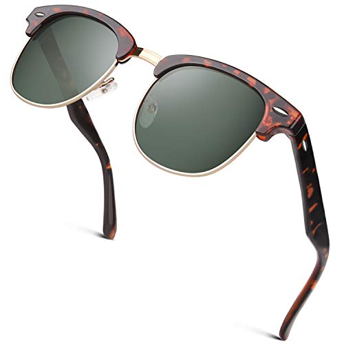 GQUEEN Horn Gestell Halbrahmen Retro Polarisiert Sonnenbrille Herren Damen GQUEEN Horn Gestell Halbrahmen Retro Polarisiert Sonnenbrille Herren Damen von GQUEEN