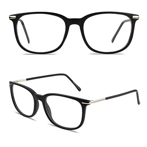 GQUEEN Hornbrille Brille Ohne Stärke Fake Brille Nerdbrille Damen Herren UV400,PS9 von GQUEEN