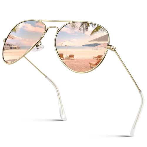 GQUEEN Pilotenbrille Herren Damen Polarisierte Sonnenbrille Pilot Leichte Metalllegierung 58MM 62MM UV400 GQUEEN Pilotenbrille Herren Damen Polarisierte Sonnenbrille Pilot Leichte Metalllegierung 58MM 62MM UV400 von GQUEEN